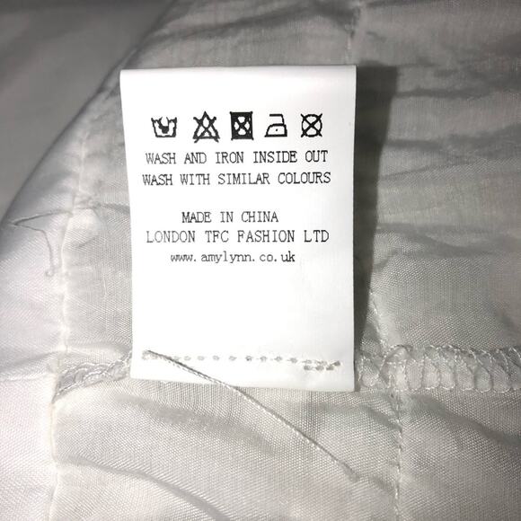 Amy Lynn Plunge Neck Long Sleeve White Mini Dress Medium NWT - Picture 8 of 9